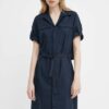 G-Star Raw rochie din bumbac culoarea albastru marin