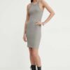 G-Star Raw rochie din bumbac culoarea gri