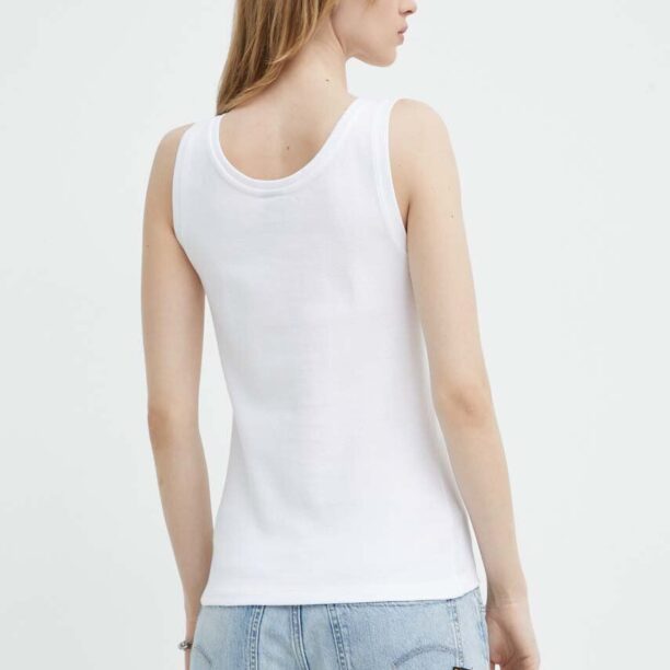 G-Star Raw top din bumbac culoarea alb preţ