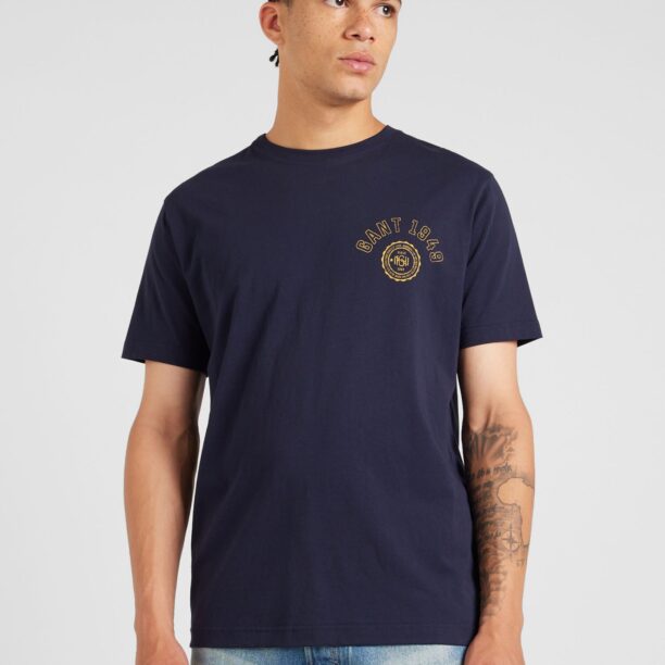 GANT Tricou  bleumarin / galben preţ