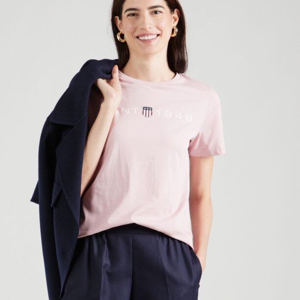 GANT Tricou  bleumarin / roșu / roșu pastel / alb