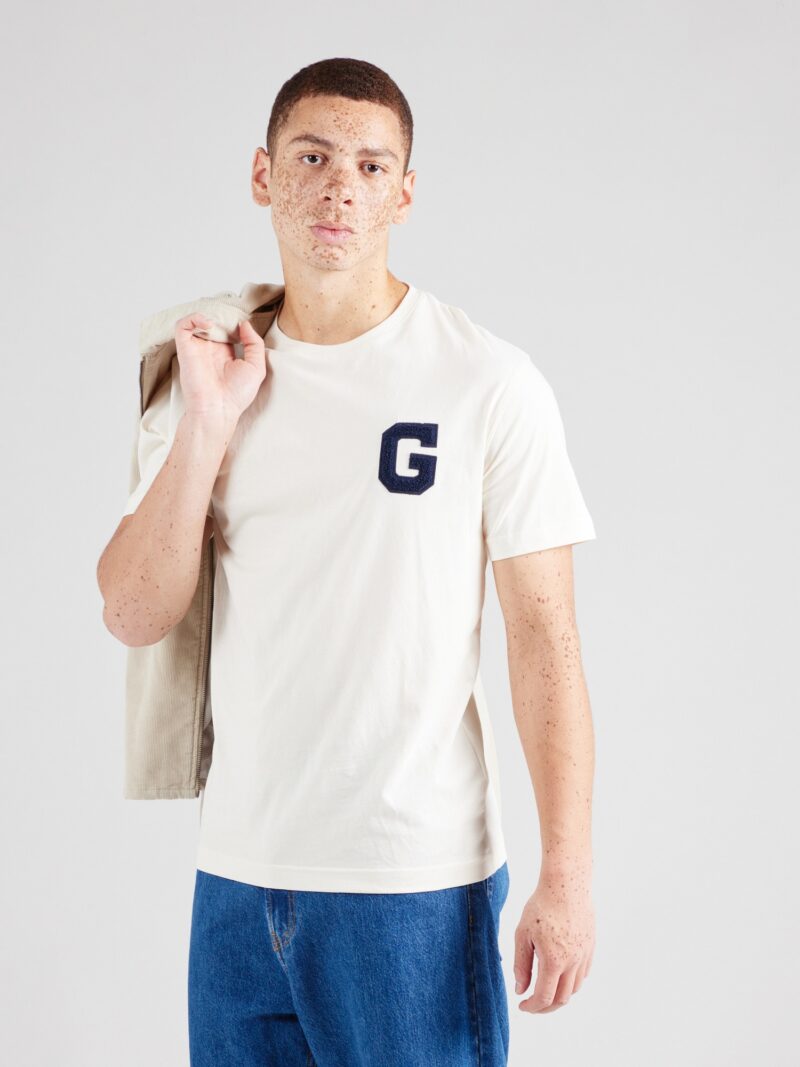 GANT Tricou  crem / bleumarin