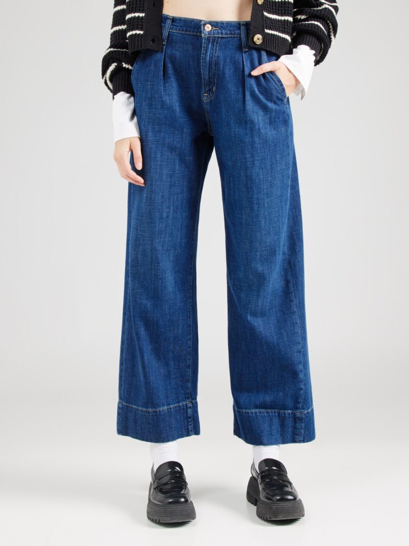 GAP Pantaloni cu cute  albastru denim