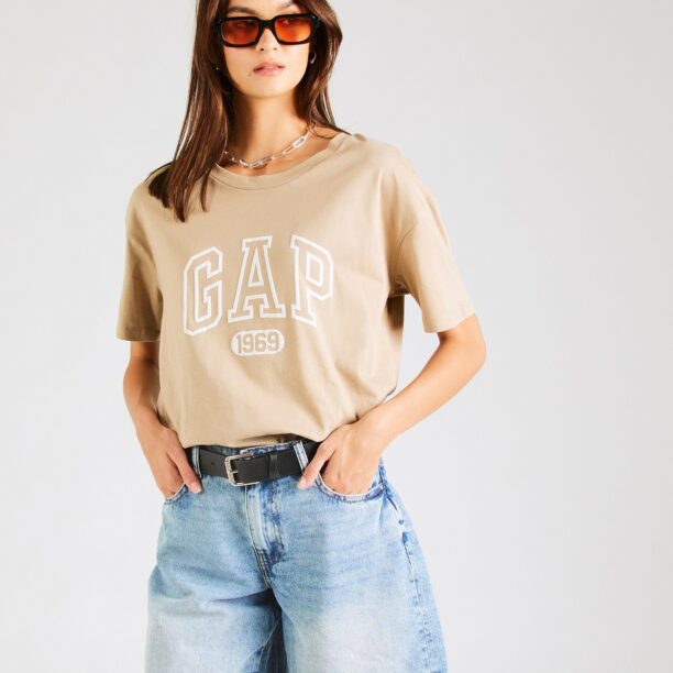 GAP Tricou  kaki / alb