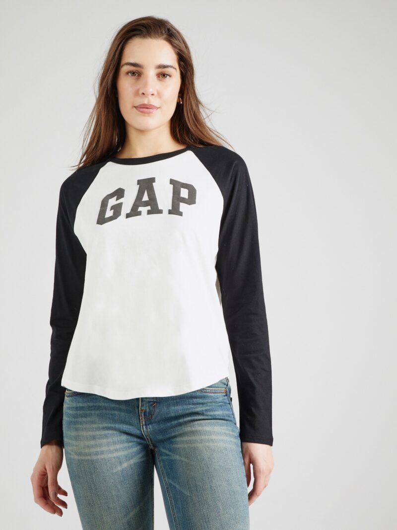 GAP Tricou  negru / alb