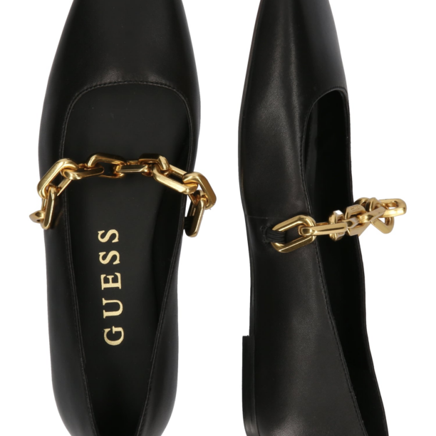 GUESS Balerini cu curea glezna 'Levy'  auriu / negru