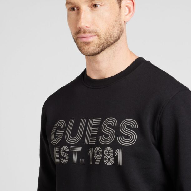 GUESS Bluză de molton 'BEAU'  gri / negru preţ