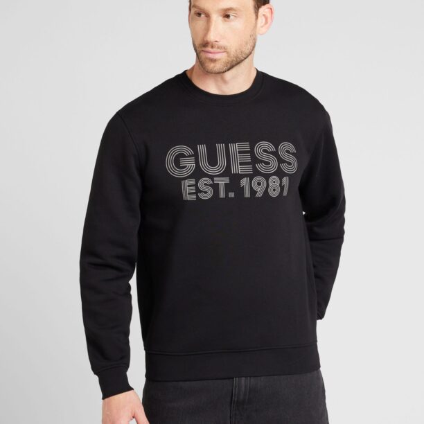 GUESS Bluză de molton 'BEAU'  gri / negru