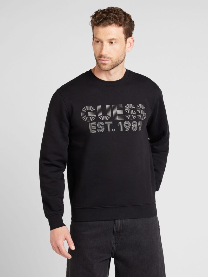 GUESS Bluză de molton 'BEAU'  gri / negru