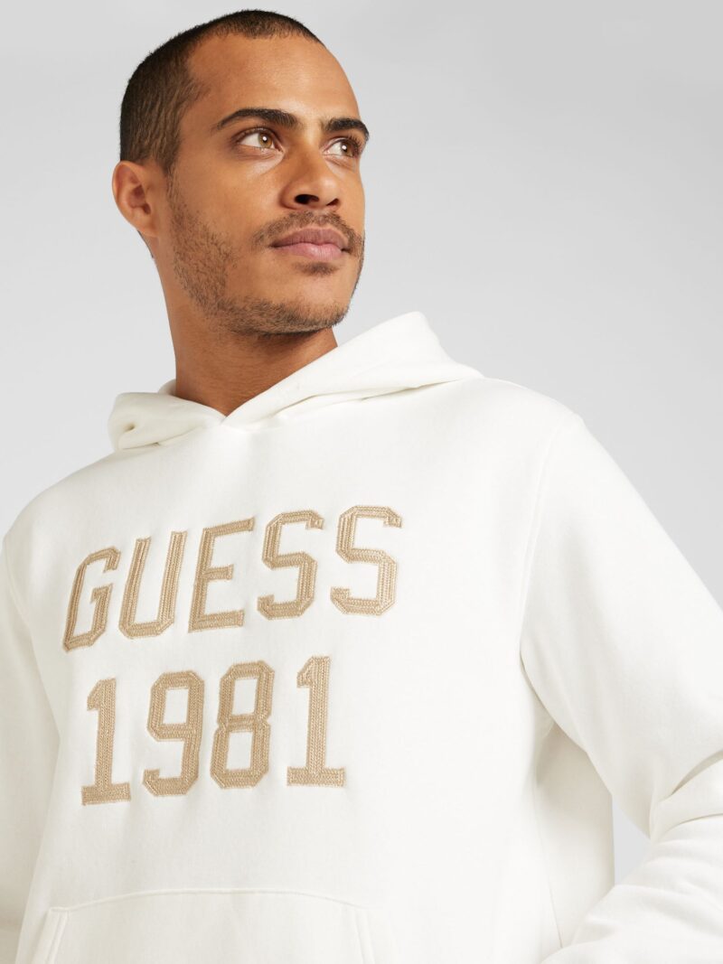 Preţ GUESS Bluză de molton  bej / alb