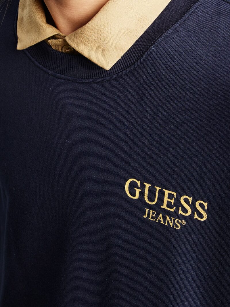 Preţ GUESS JEANS Bluză de molton  albastru marin / auriu