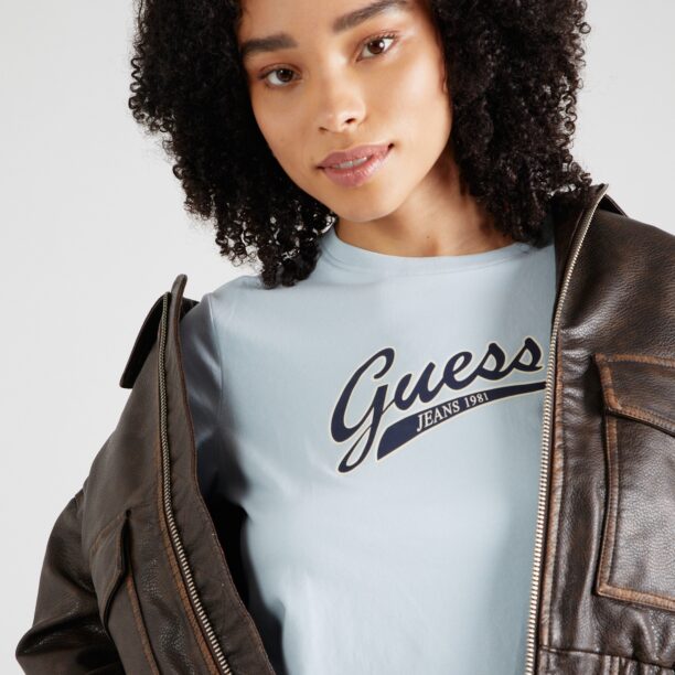 Preţ GUESS JEANS Tricou  azuriu / negru