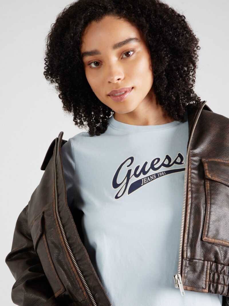 Preţ GUESS JEANS Tricou  azuriu / negru