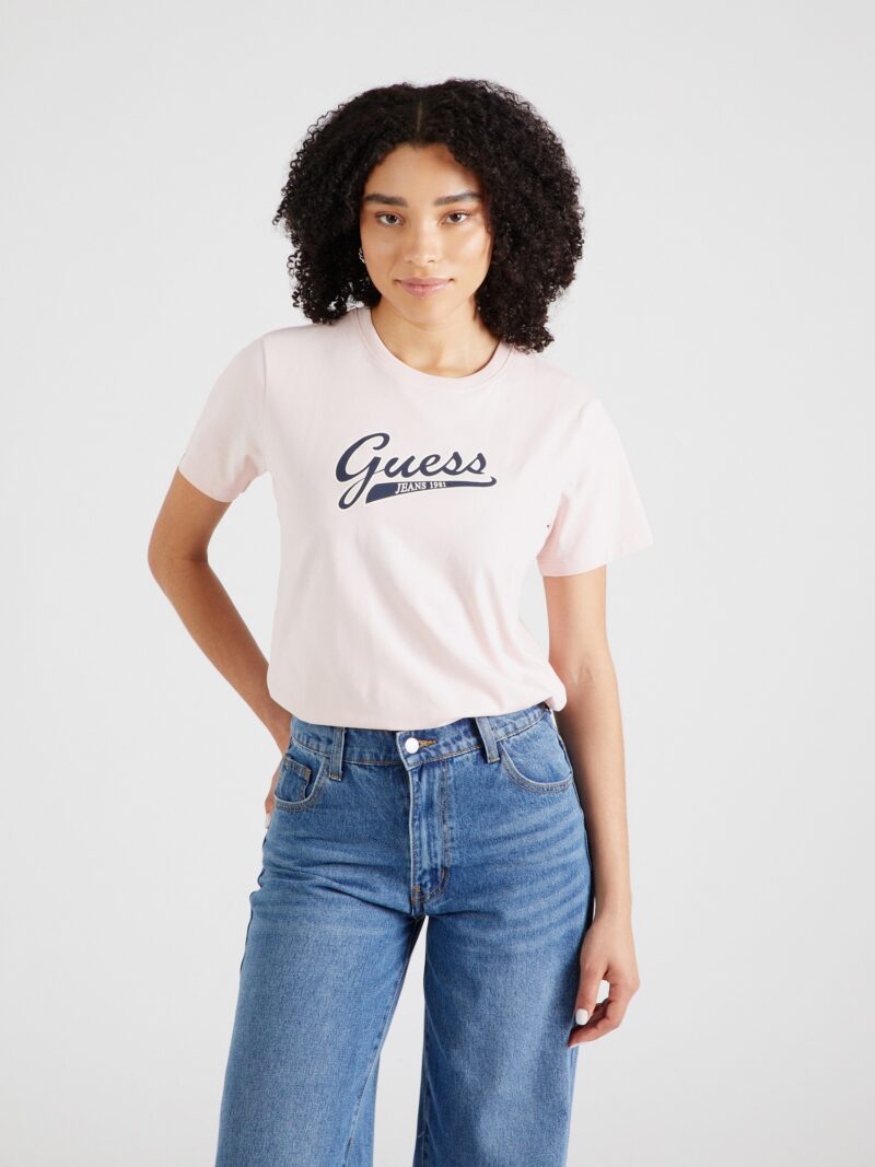 GUESS JEANS Tricou  bleumarin / roz