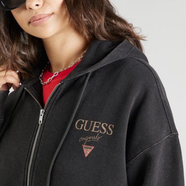 Preţ GUESS Originals Hanorac  bej închis / roșu / negru