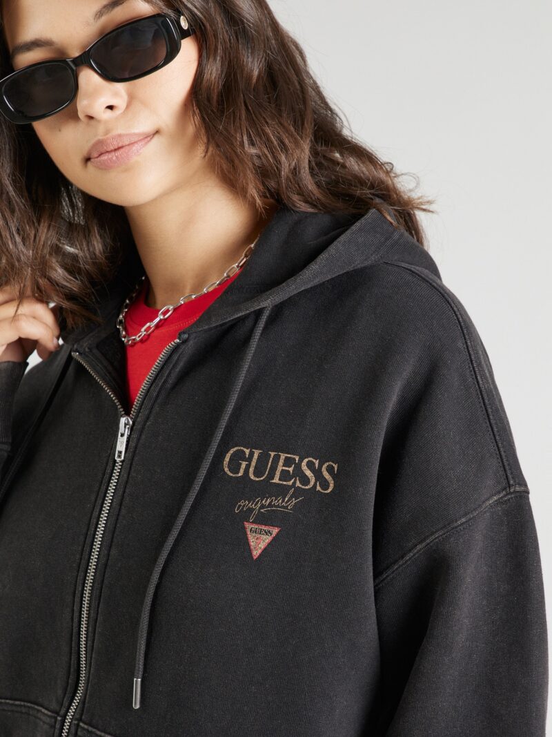 Preţ GUESS Originals Hanorac  bej închis / roșu / negru