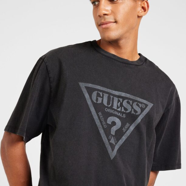 GUESS Originals Tricou  gri / negru preţ