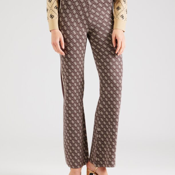 GUESS Pantaloni 'LISE'  crem / ciocolatiu