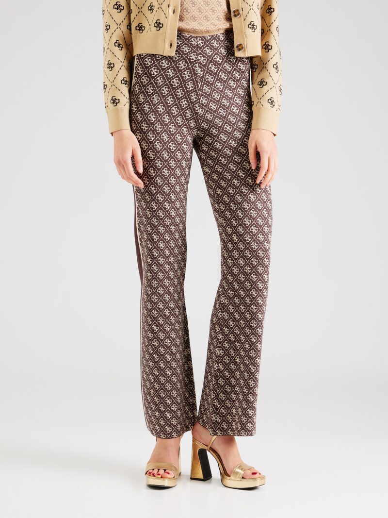 GUESS Pantaloni 'LISE'  crem / ciocolatiu