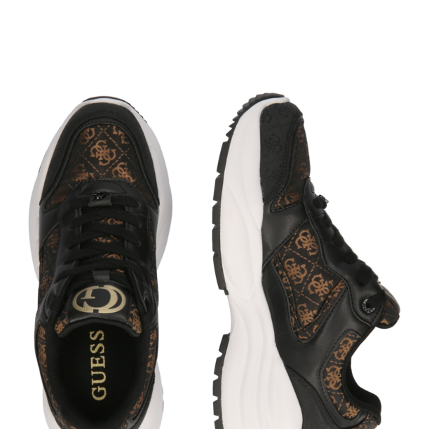 GUESS Sneaker low 'SAMNIE'  maro / auriu / negru