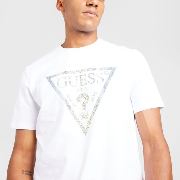 Preţ GUESS Tricou  albastru / auriu / alb