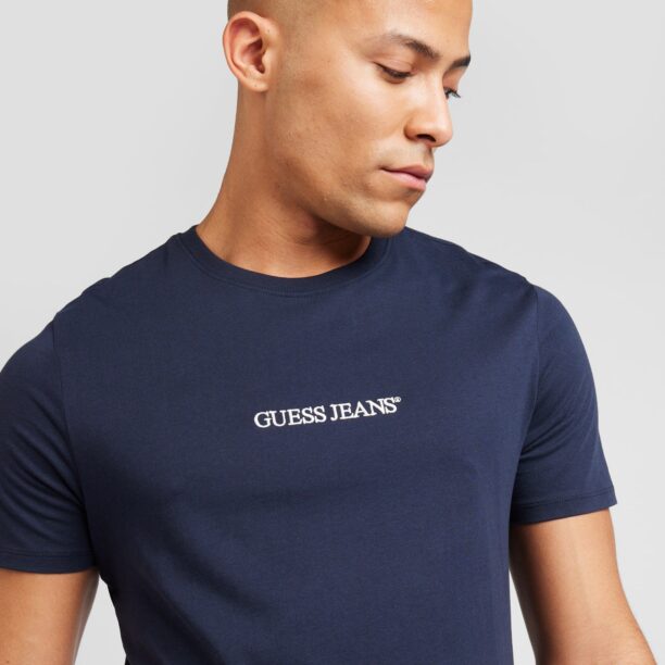 Preţ GUESS Tricou  albastru închis / alb