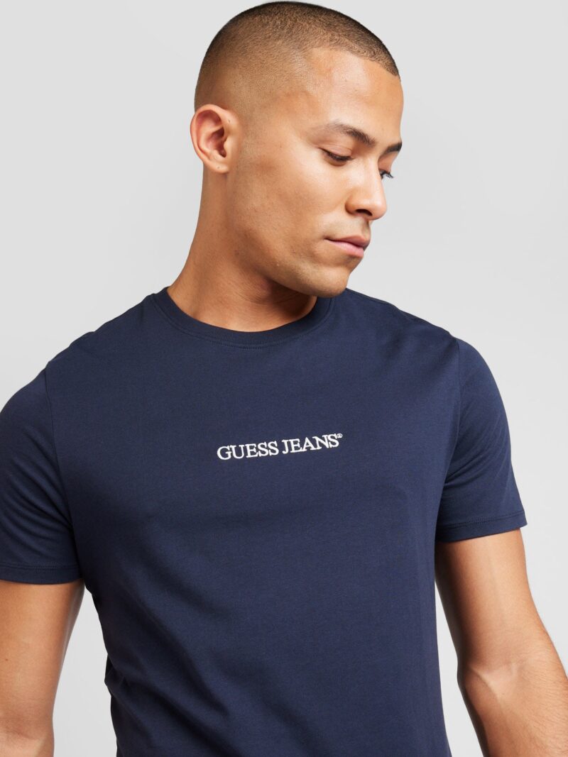 Preţ GUESS Tricou  albastru închis / alb