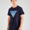 GUESS Tricou  albastru marin / albastru denim / alb