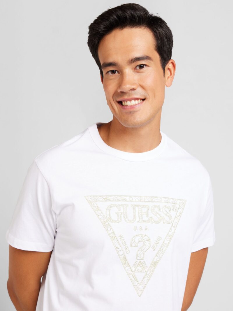 Cumpăra GUESS Tricou  auriu / alb