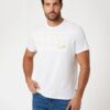 GUESS Tricou  bej / auriu / alb