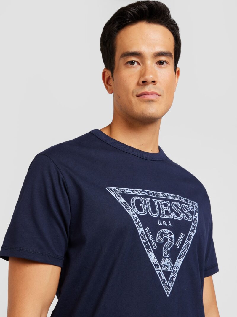 GUESS Tricou  bleumarin / albastru deschis