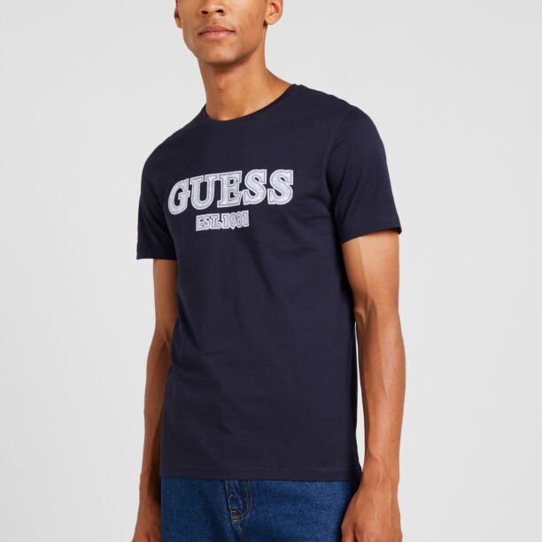 Preţ GUESS Tricou  bleumarin / albastru deschis / alb