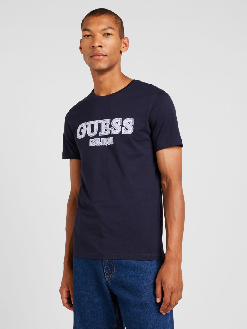 Preţ GUESS Tricou  bleumarin / albastru deschis / alb