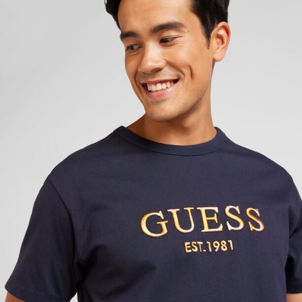 Cumpăra GUESS Tricou  bleumarin / galben curry