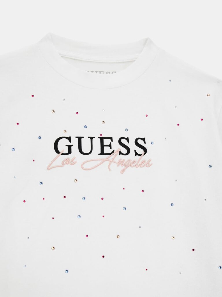 GUESS Tricou  crem / negru / alb preţ