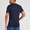 GUESS Tricou  nisipiu / bleumarin / alb