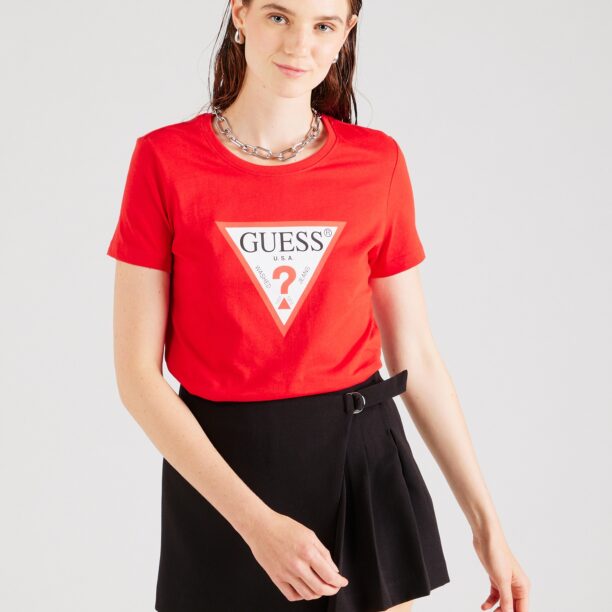 GUESS Tricou  roșu / roșu pepene / negru / alb