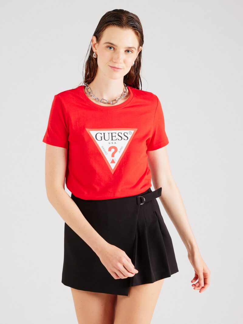 GUESS Tricou  roșu / roșu pepene / negru / alb