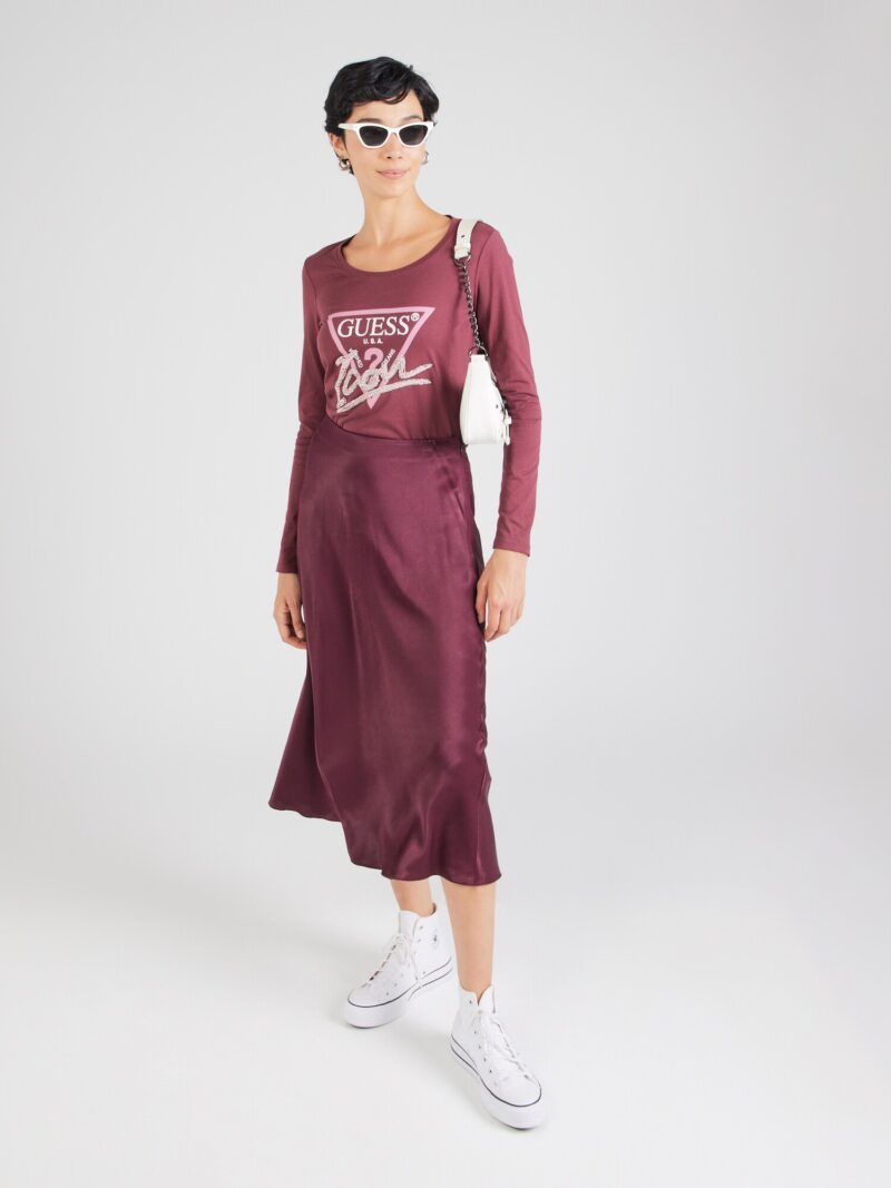 Cumpăra GUESS Tricou  roz / roșu burgundy / argintiu / alb