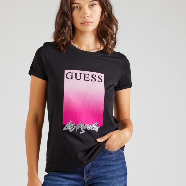 GUESS Tricou  roz / roz / negru