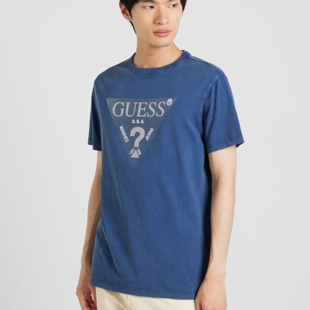 GUESS Tricou  safir / alb preţ