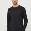 Gant longsleeve din bumbac culoarea negru