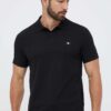 Gant polo de bumbac culoarea negru