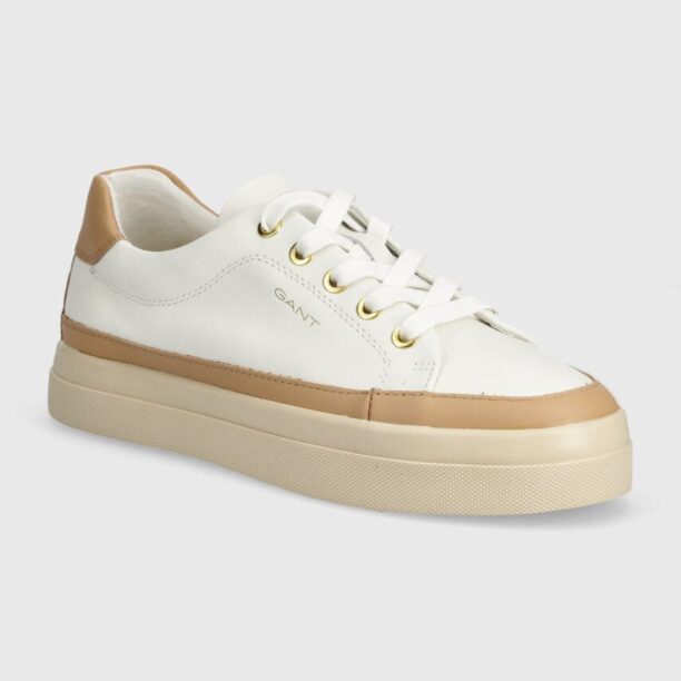 Gant sneakers din piele Avona culoarea alb