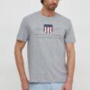 Gant tricou din bumbac culoarea gri