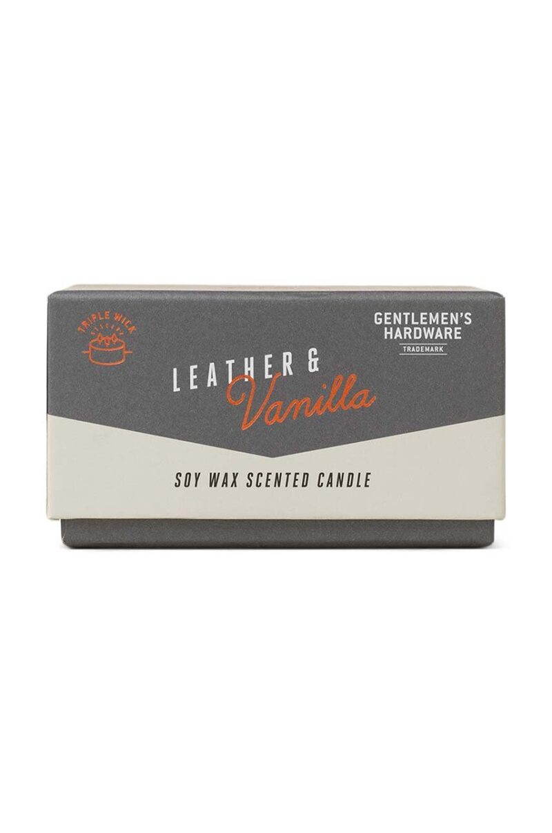 Gentelmen's Hardware lumanare parfumata de soia Leather & Vanilla 198 g preţ