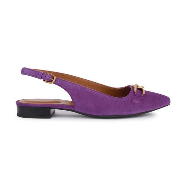 Geox balerini din piele intoarsa D CHARYSSA culoarea violet