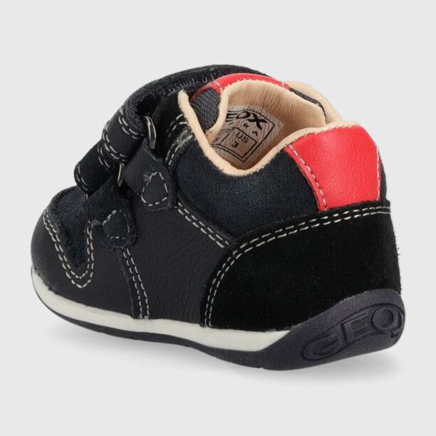 Geox pantofi copii Each Boy culoarea albastru marin preţ