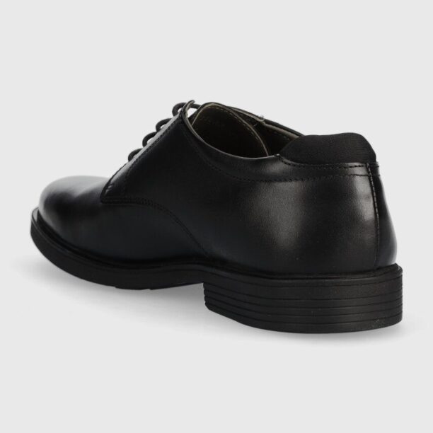 Geox pantofi de piele culoarea negru preţ