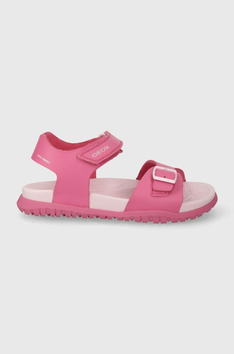 Geox sandale SANDAL FUSBETTO culoarea roz